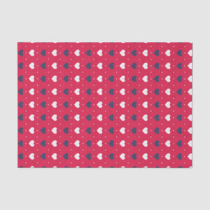 Papier Mousseline Motif du Coeur Rouge doux amour Saint Valentin