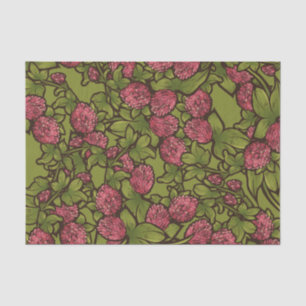 Papier Mousseline Motif du Jardin de Clover Rouge