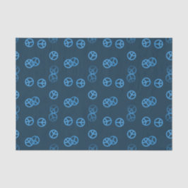 Papier Mousseline Motif du panneau de paix bleu aléatoire