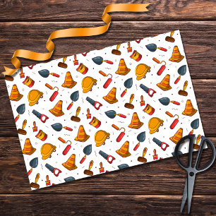 Papier Mousseline Motif du thème de construction