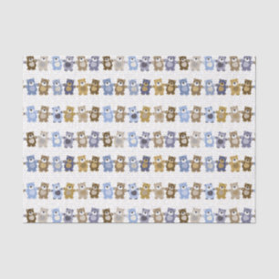 Papier Mousseline motif d'un ours de nounours de jouet
