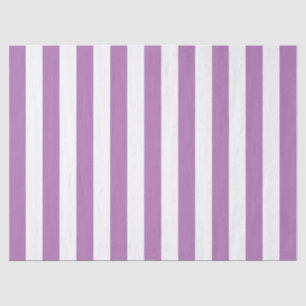 Papier Mousseline Motif élégant lilas clair blanc rayé