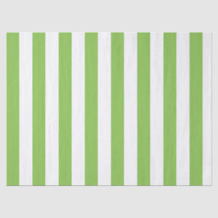 Papier Mousseline Motif élégant rayé vert citron clair et blanc