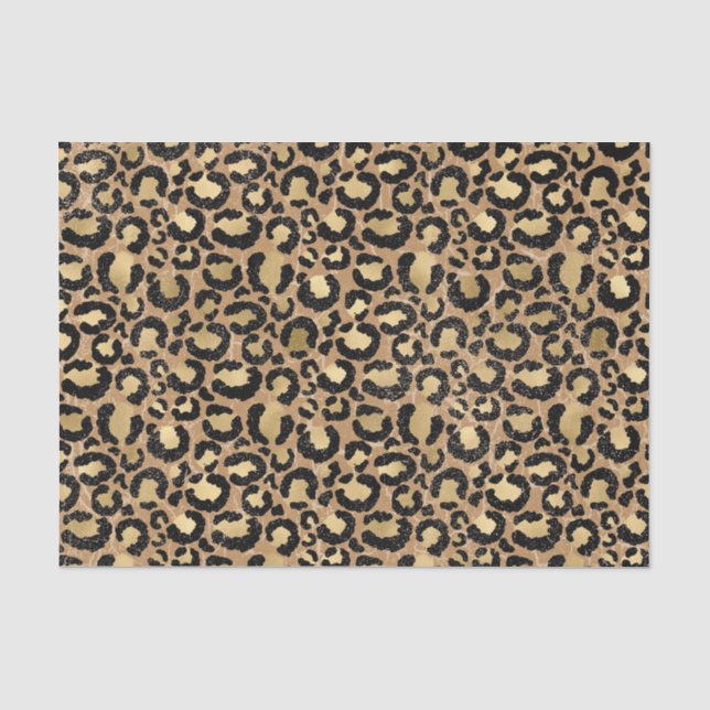 Papier Mousseline Motif Empreinte de léopard (Recto)