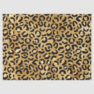 Papier Mousseline Motif Empreinte de léopard sauvage et exotique
