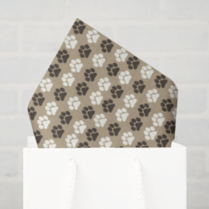 Papier Mousseline Motif Empreinte de Patte Terreux de Sable
