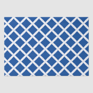 Papier Mousseline Motif en bambou bleu et blanc