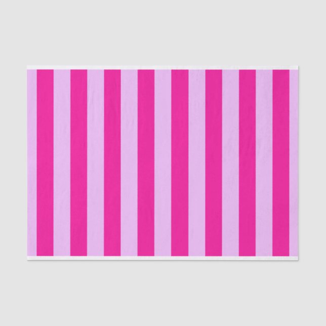 Papier Mousseline Motif en bande rose et magenta (Recto)