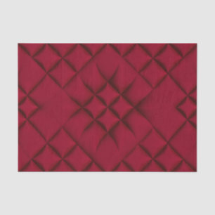 Papier Mousseline Motif en cuir matelassé rouge profond