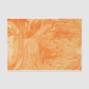 Papier Mousseline Motif en marbre orange