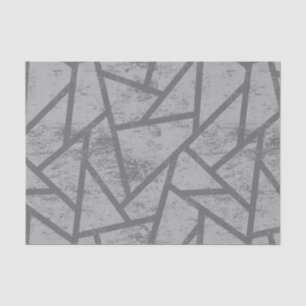 Papier Mousseline Motif en mosaïque gris