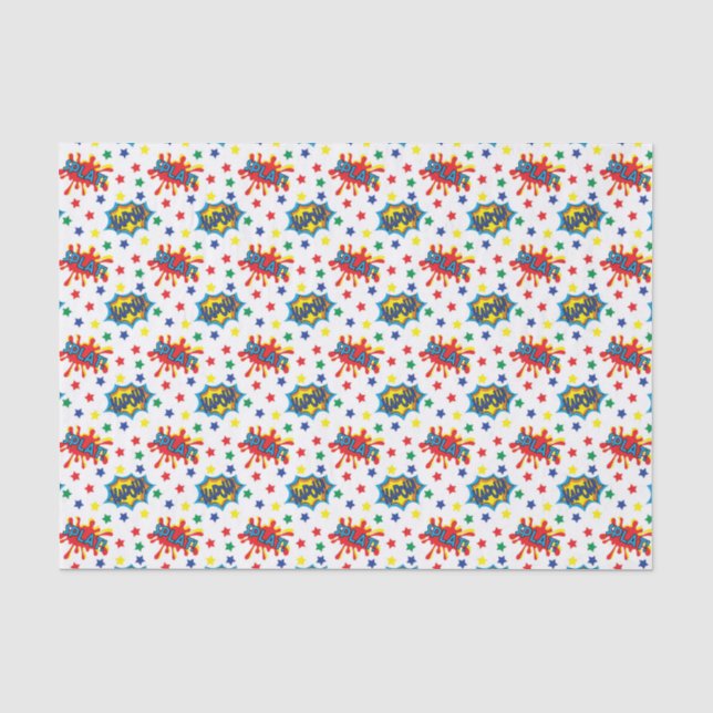 Papier Mousseline motif en tuiles de super héros cool  (Recto)
