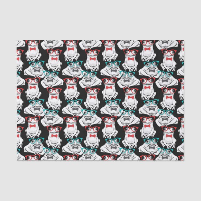 Papier Mousseline Motif en verre de grenouille (Recto)