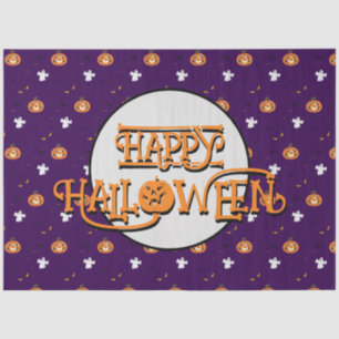 Papier Mousseline Motif et message Halloween