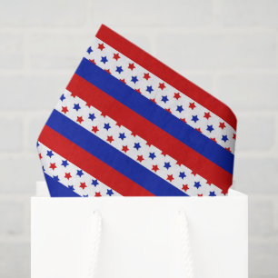 Papier Mousseline Motif étoiles rayures patriotiques mouchoir de fêt