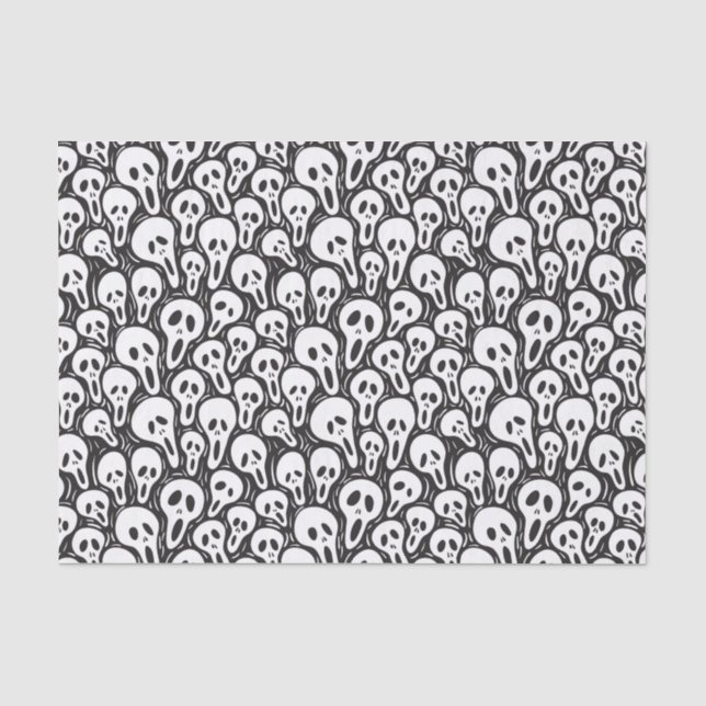Papier Mousseline Motif fantôme éffrayant (Recto)
