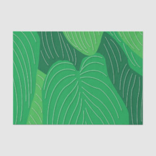 Papier Mousseline Motif Feuille vert