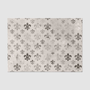 Papier Mousseline Motif Fleur De Lis Découpage déprimé