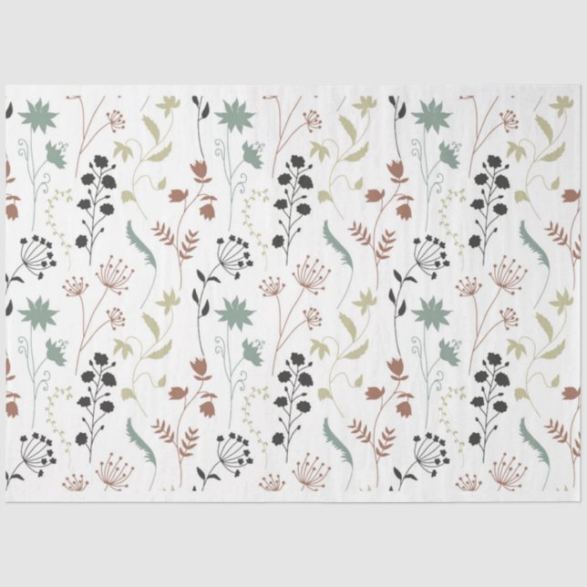 Papier Mousseline Motif fleur sauvage (Recto)