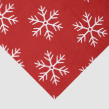 Motif Flocons de Neige Rouge Noël