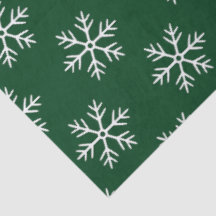 Motif Flocons de Neige Vert Noël