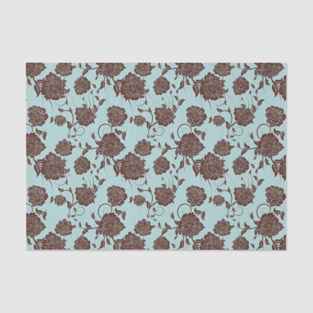 Papier Mousseline Motif floral 13 (Recto)