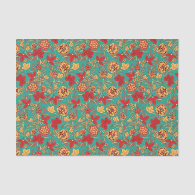 Papier Mousseline Motif floral 2 (Recto)