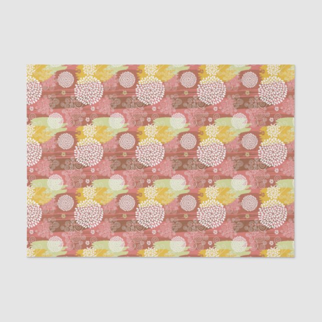 Papier Mousseline Motif floral 2 (Recto)