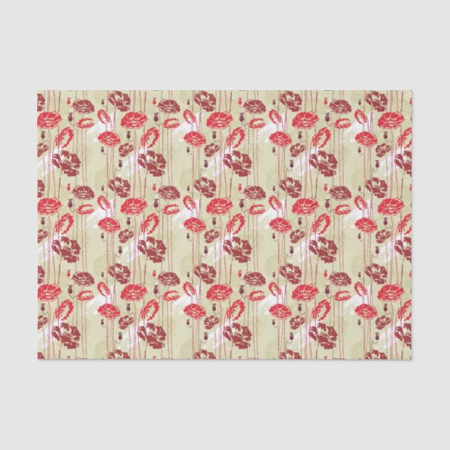 Papier Mousseline Motif floral 2 d'élégance abstraite (Recto)
