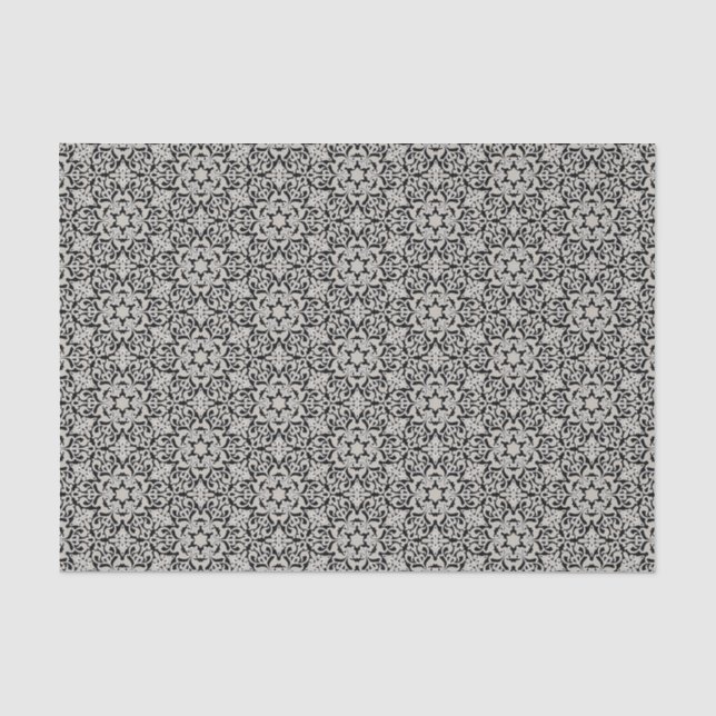 Papier Mousseline Motif floral arabe (Recto)