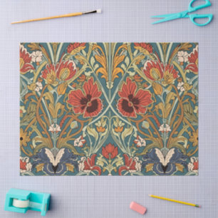 Papier Mousseline Motif floral Art Nouveau de William Morris Compton