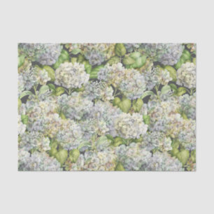 Papier Mousseline Motif Floral Blue Hydrangea Summer Flowers