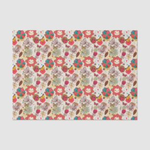 Papier Mousseline Motif floral dans le rétro style 4
