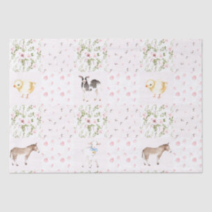 Papier Mousseline Motif floral de crèche d'édredon d'animaux de