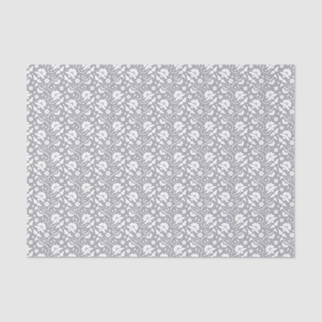 Papier Mousseline Motif floral de dentelle (Recto)