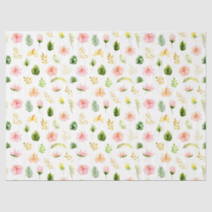 Papier Mousseline Motif floral de jungle tropicale