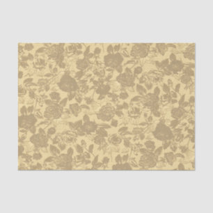 Papier Mousseline Motif floral de rose de cru