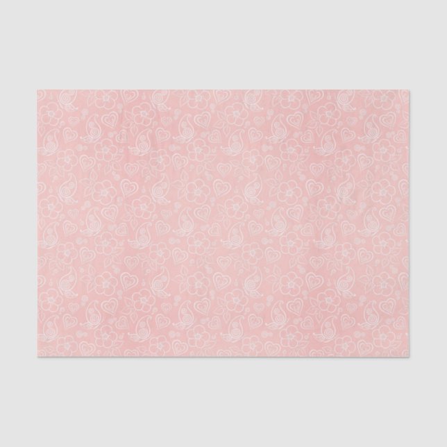 Papier Mousseline Motif floral décoratif (Recto)