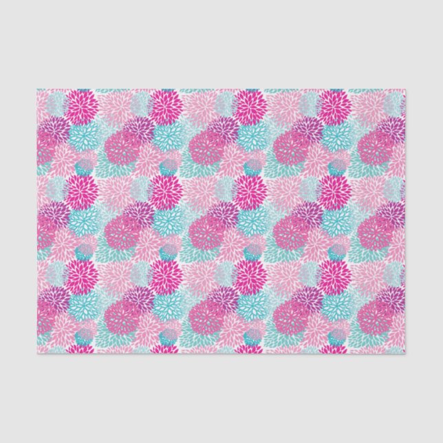 Papier Mousseline Motif floral lumineux 2 (Recto)