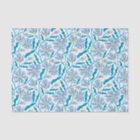 Motif floral rétro bleu