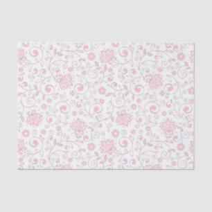 Papier Mousseline Motif floral rose-clair élégant