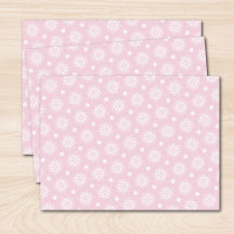 Motif Floral Rose Et Blanc