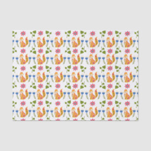 Papier Mousseline Motif floral rusé assez en pastel