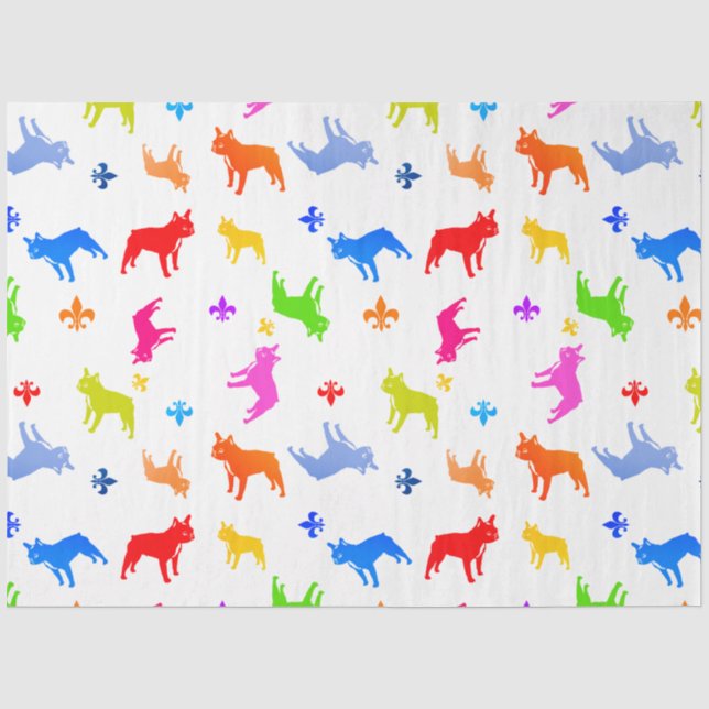 Papier Mousseline Motif français de Bulldog (Recto)