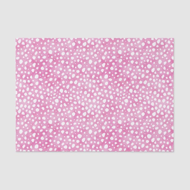 Papier Mousseline Motif Fun Pink Cheetah (Recto)