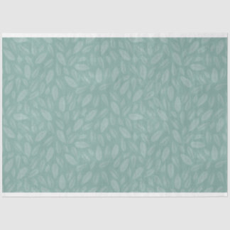 Papier Mousseline motif général de feuille d'aqua