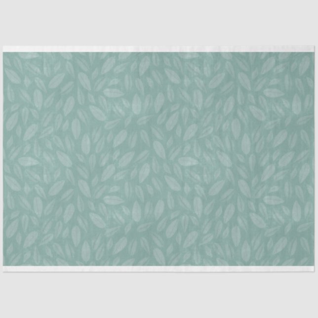 Papier Mousseline motif général de feuille d'aqua (Recto)