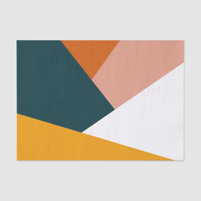 Papier Mousseline Motif géométrique abstrait moderne de bloc de (Recto)
