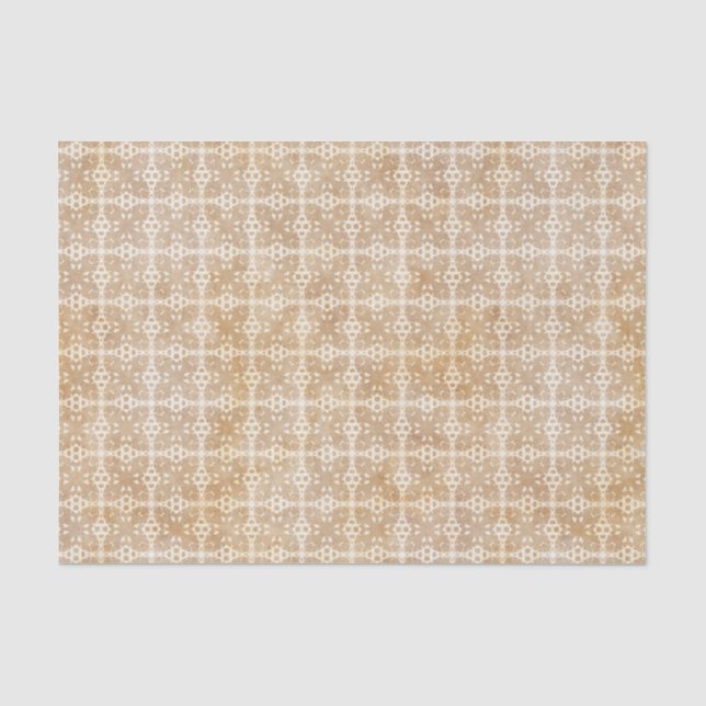 Papier Mousseline Motif géométrique bronzage (Recto)