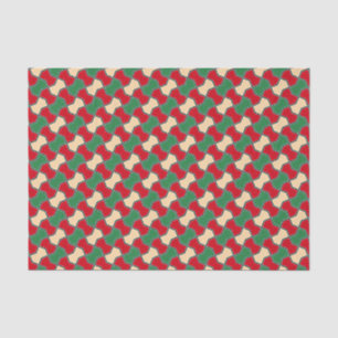 Papier Mousseline Motif géométrique de Cravate rouge rouge vert Orie